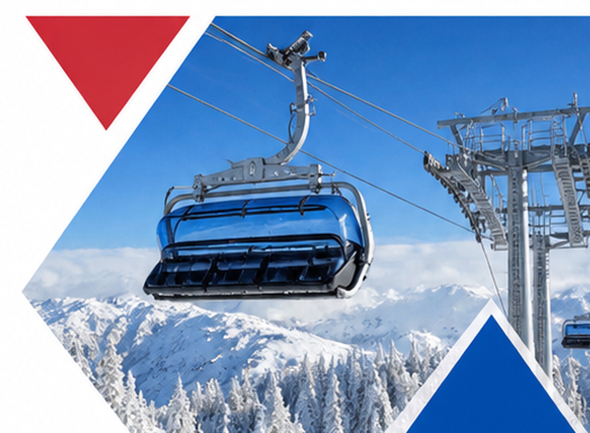 Aerial tramway and chair lift system with mountain lift infrastructure